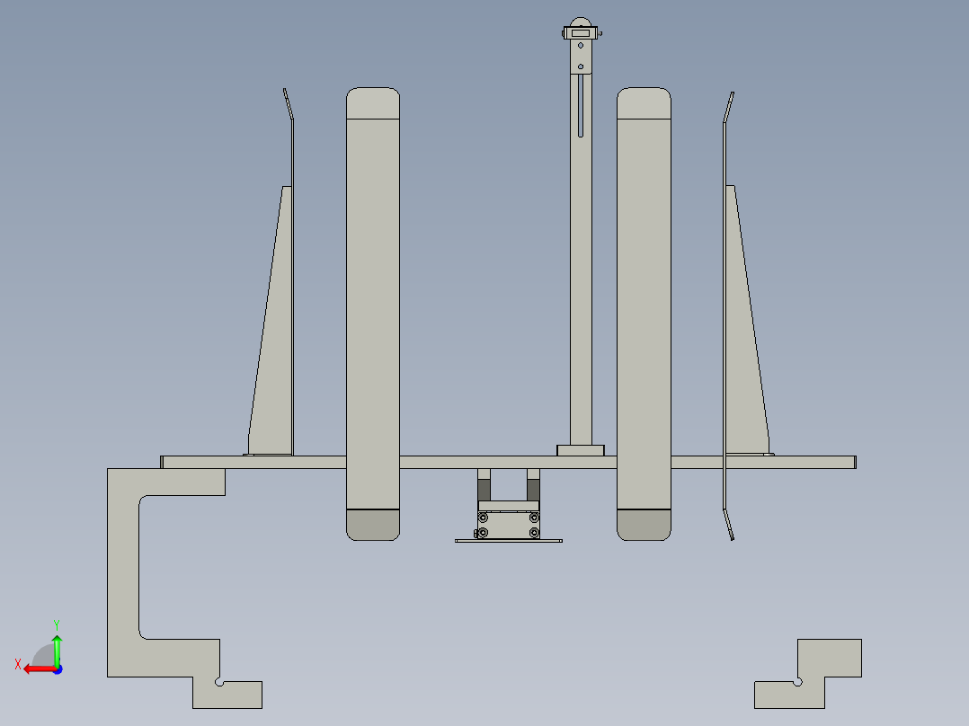 PCM板空托盘导向组合后视图