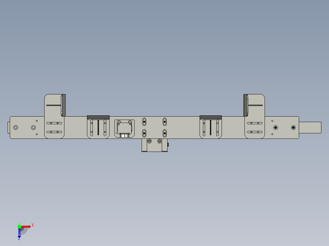 PCM板空托盘导向组合俯视图