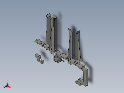 PCM板空托盘导向组合正等轴测缩略图