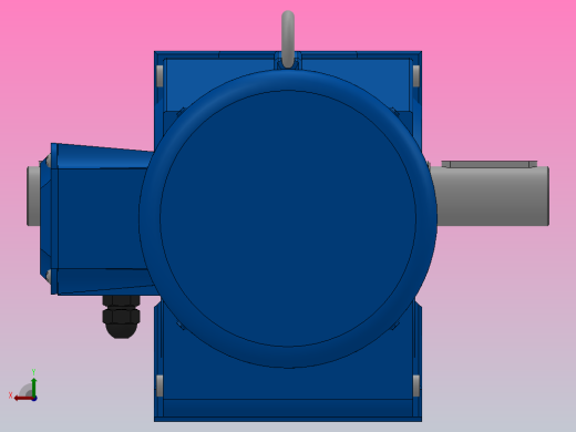 K57底脚轴伸式安装螺旋锥齿轮减速机K57-Y0.55-4P-76.56-M1-0°-A+B后视缩略图
