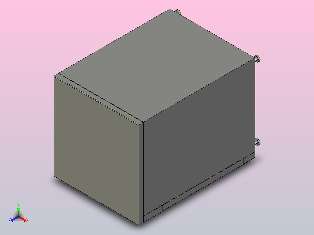 厨房洗衣机模型正等轴测图