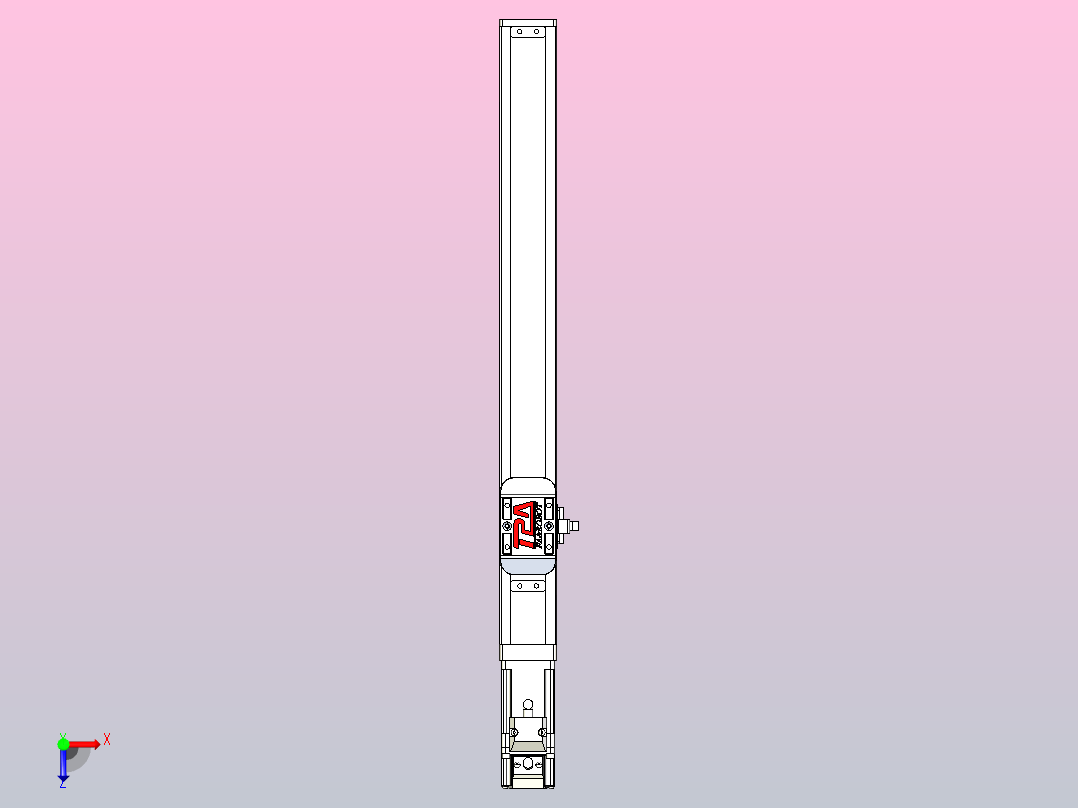 滚珠丝杠直线轴带导轨全封闭TPA-HCR-40S-0802C-L300-M-Y-P10-N3俯视图