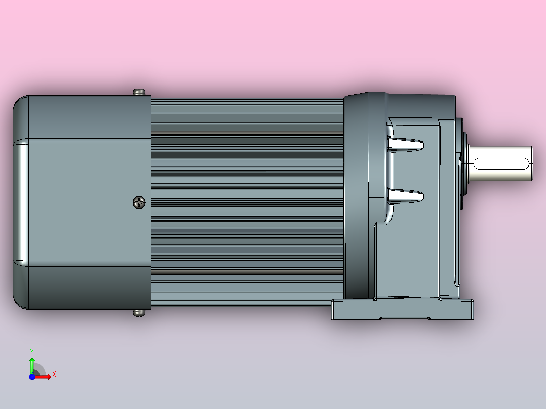 变频减速电机f250h01-R前视图