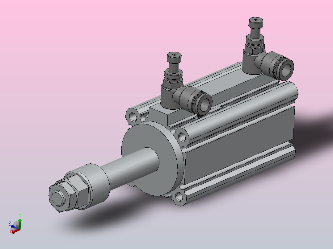 气缸CDQ2A40-50DZ-M9PW-XC8主视图
