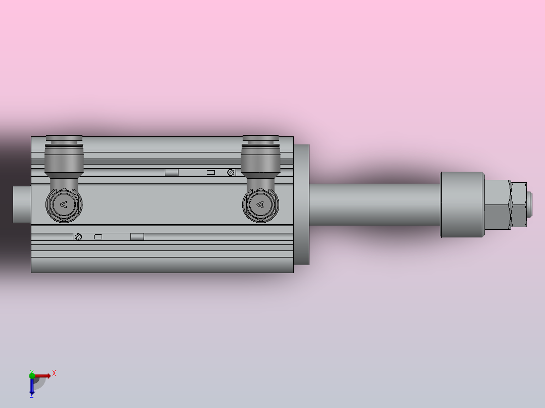 气缸CDQ2A40-50DZ-M9PW-XC8俯视图