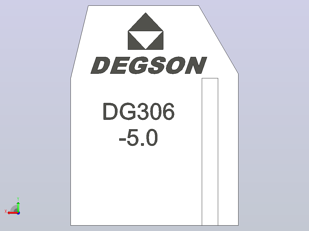 5针DG306 5白色间距5毫米ipt后视图
