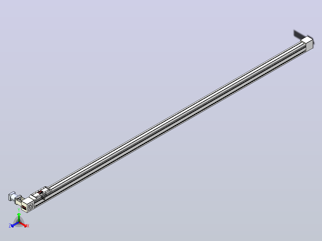 伺服电机集成皮带传动直线执行器TPA-OCB-60-140-L2850-DL-J60-N3主视图