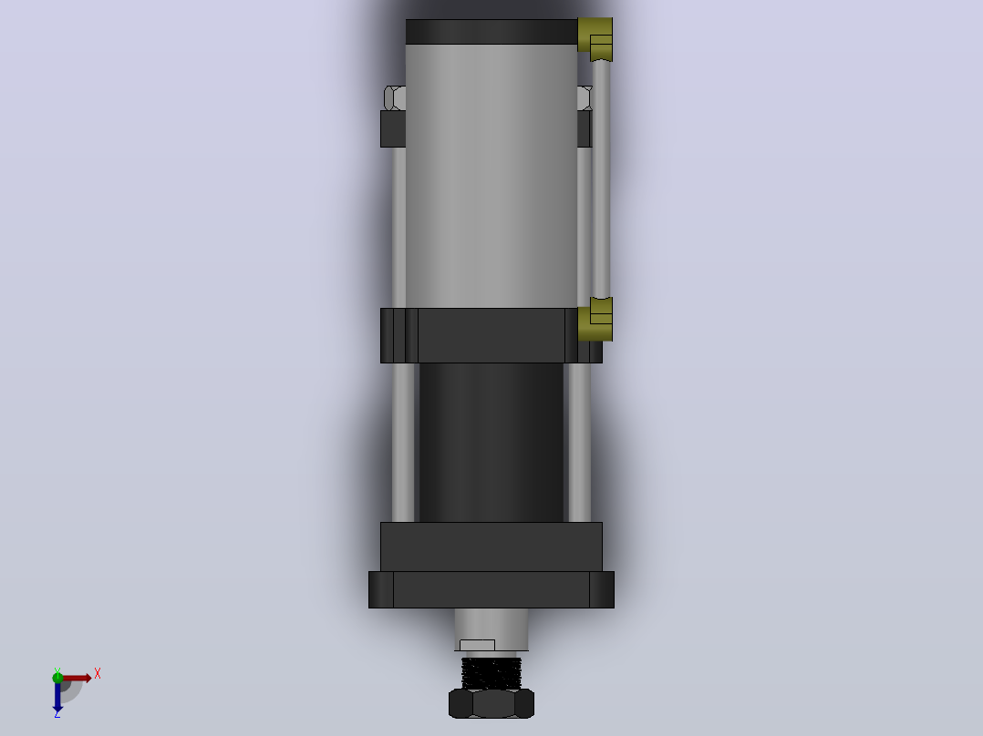 MPT-15T系列标准型[MPT-125-50-5-15T-M1-S2-0°]气压增压缸俯视图