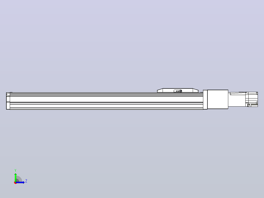 滚珠丝杠直线轴内置导轨TPA-GCR-50-1210C-L400-M-M10-N3左视图