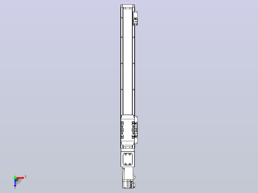 滚珠丝杠直线轴内置导轨TPA-GCR-50-1210C-L400-M-M10-N3俯视图