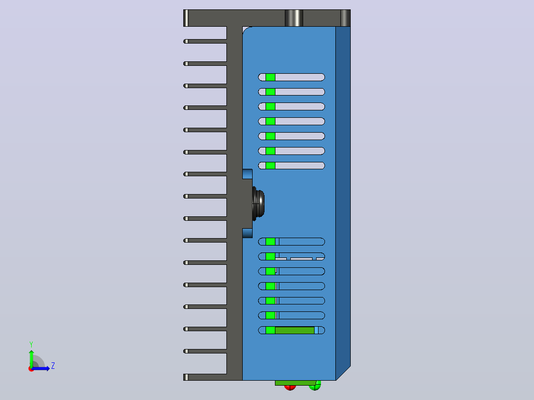 数字步进电机与驱动器DM542_3D图左视图