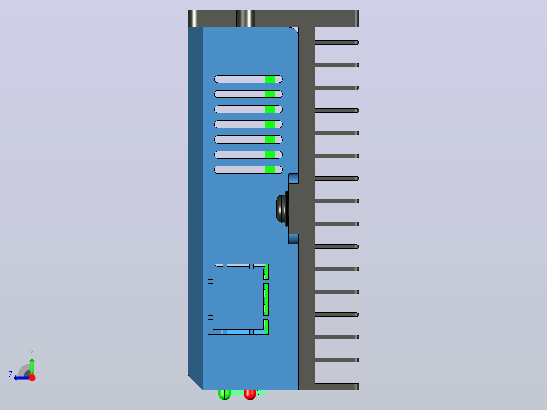 数字步进电机与驱动器DM542_3D图右视图