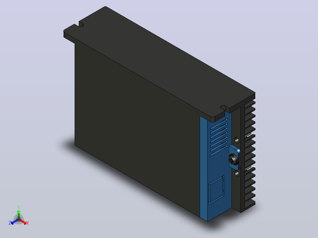 数字步进电机与驱动器DM542_3D图正等轴测图