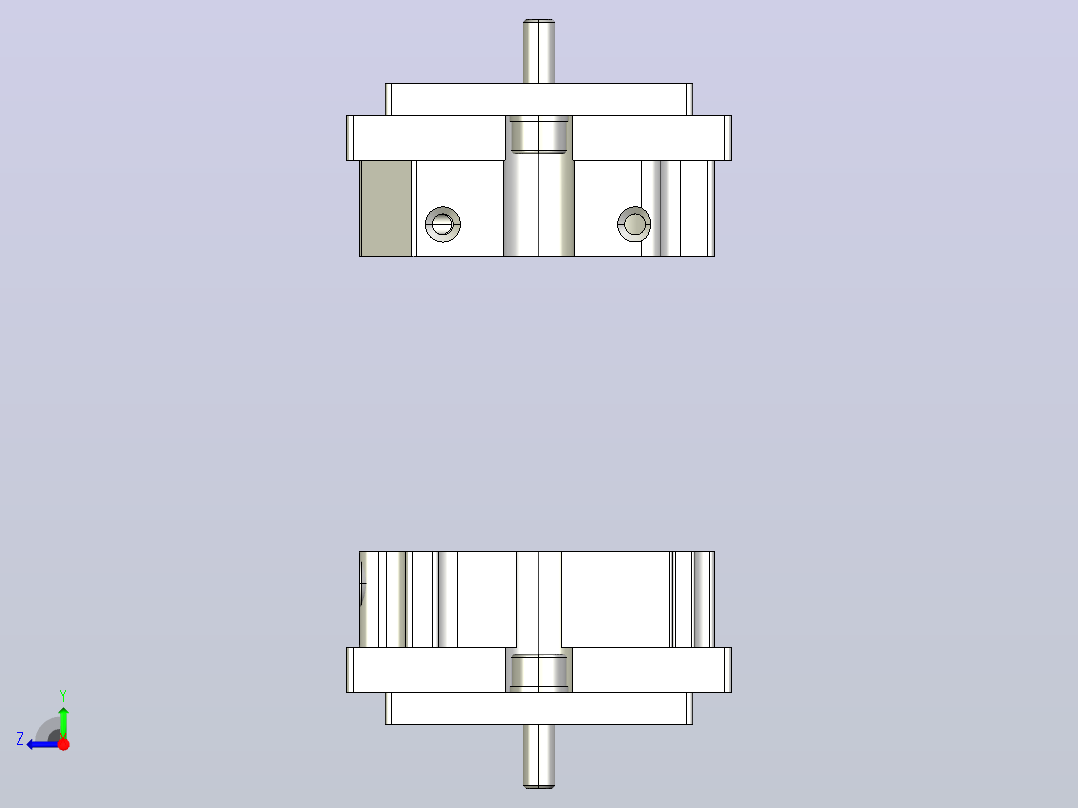 同步器轴罩壳组件 KLE 6 系列 60x60_同步器轴罩壳组件 KLE 6 系列 60x60右视图