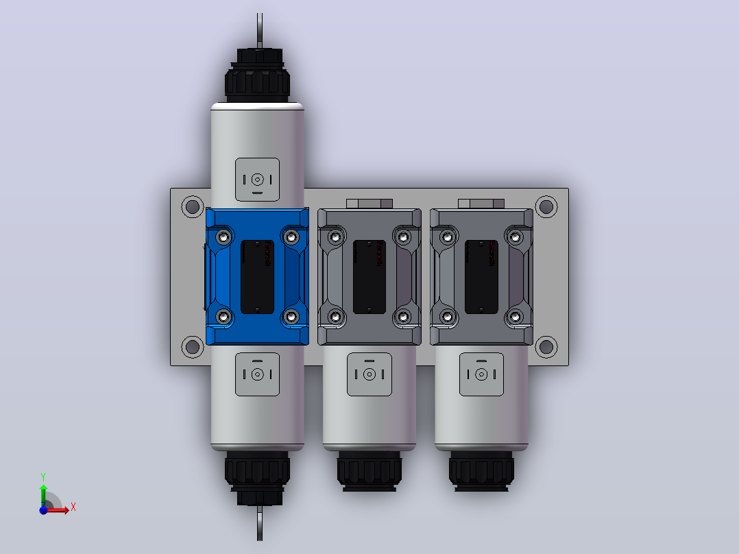 YZ18GD压路机行走液压系统设计（SW+CAD+说明书）前视图