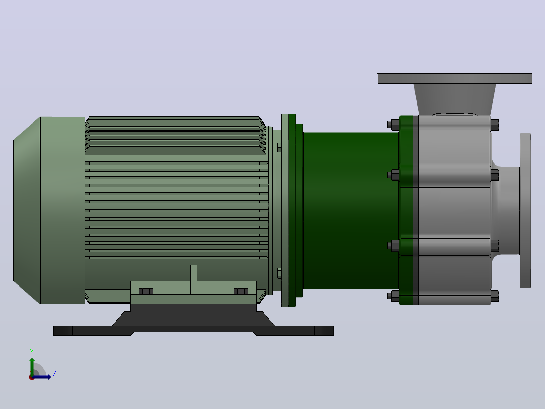 CQB型法兰式氟塑料合金磁力泵[CQB40-40-100F]左视图