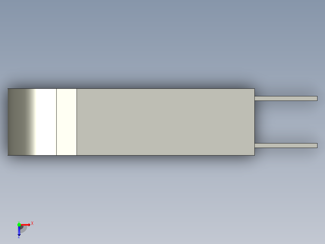 YMEJ315-C1尾部轮装置俯视图