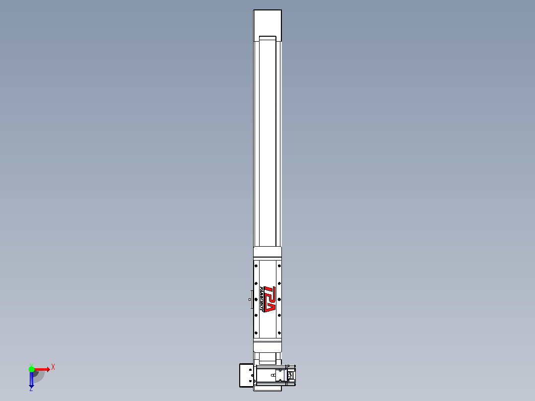 伺服电机集成皮带传动直线执行器TPA-OCB-80-140-L550-LU-P40-N3俯视图