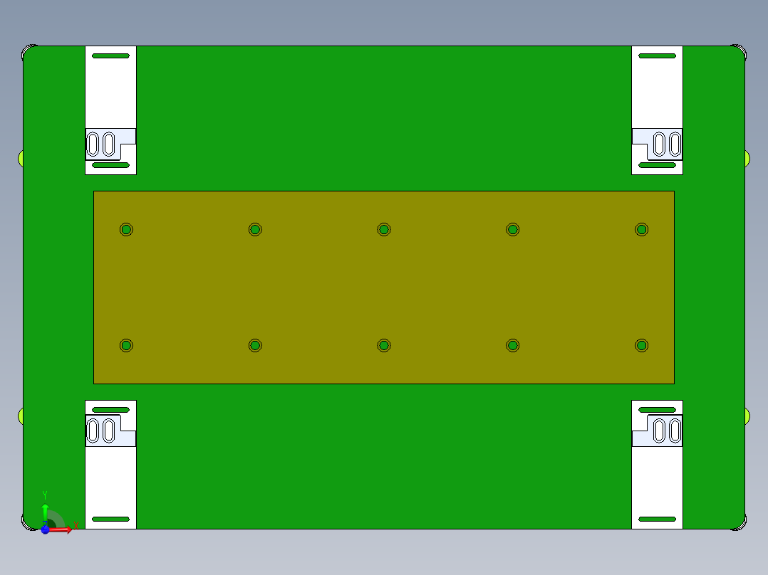 双层回转托盘前视图