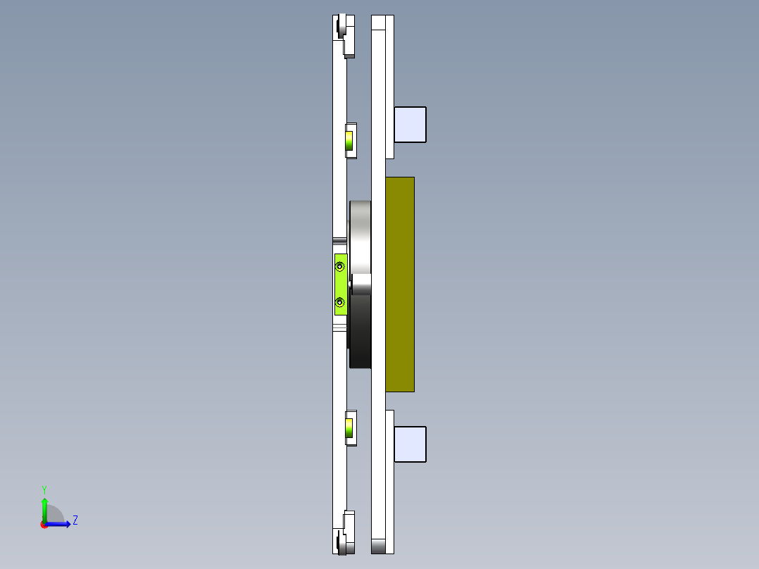 双层回转托盘左视图