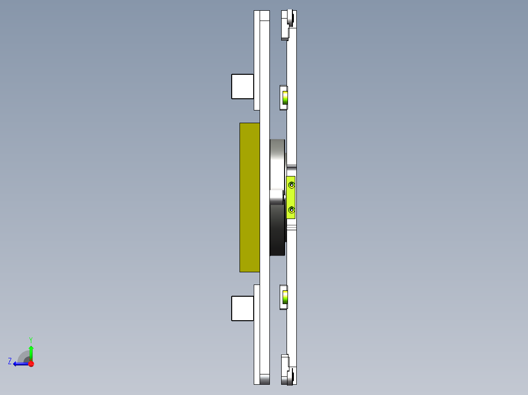 双层回转托盘右视图