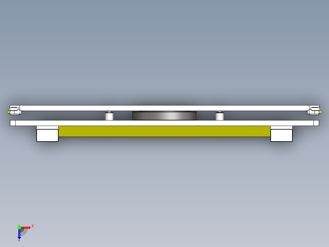 双层回转托盘俯视图