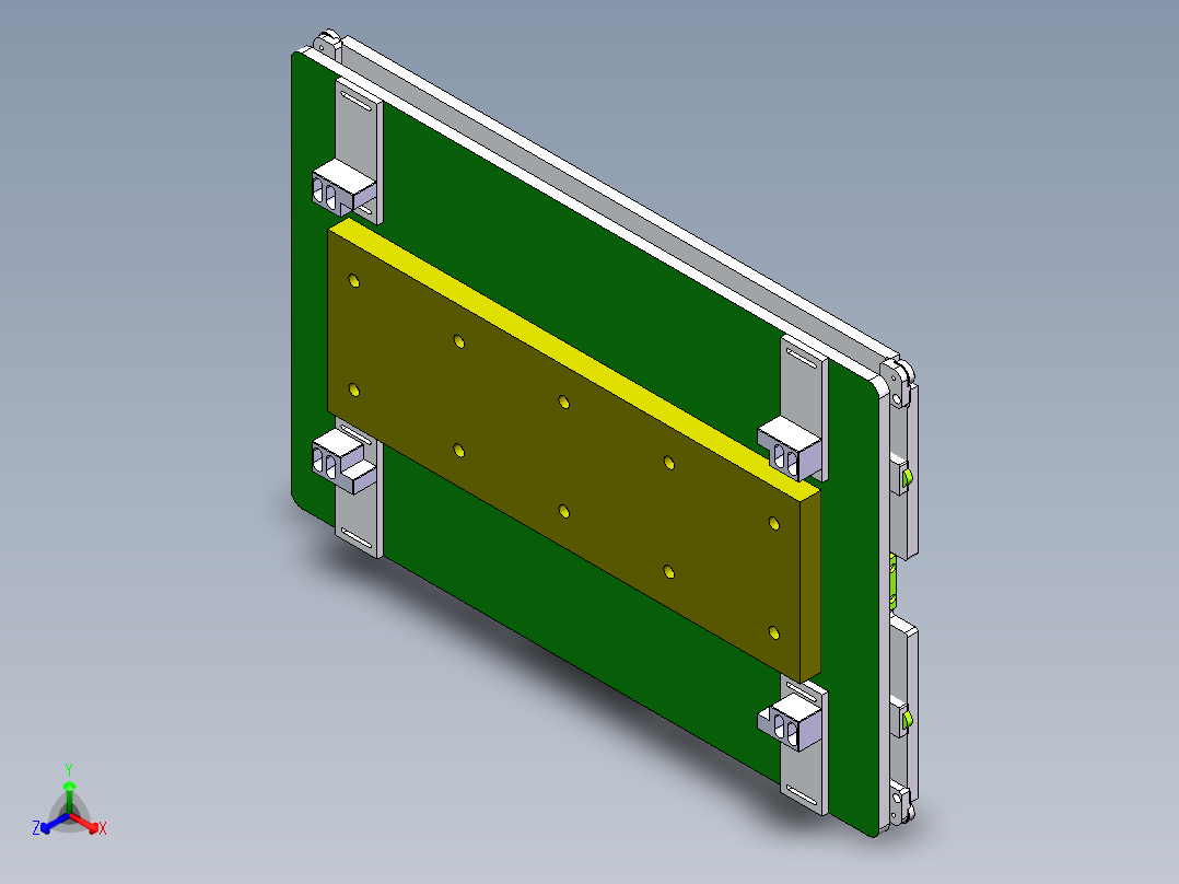 双层回转托盘正等轴测图