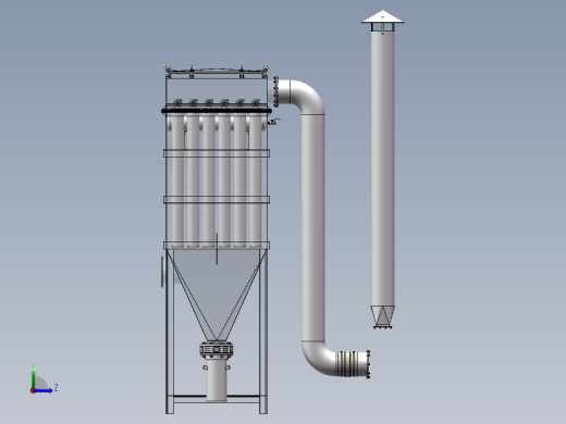 脉冲布袋除尘器sw18可编辑左视缩略图