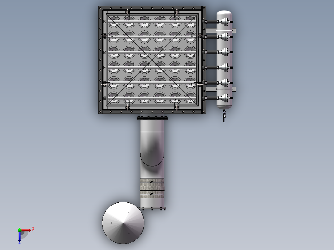 脉冲布袋除尘器sw18可编辑俯视图