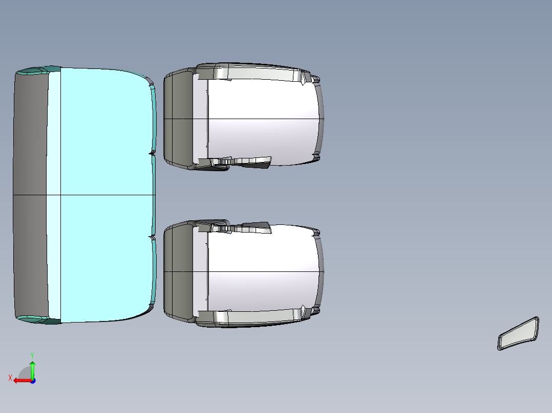 SUV轿车座椅布局结构后视图