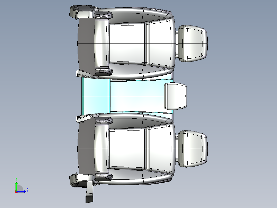 SUV轿车座椅布局结构左视图