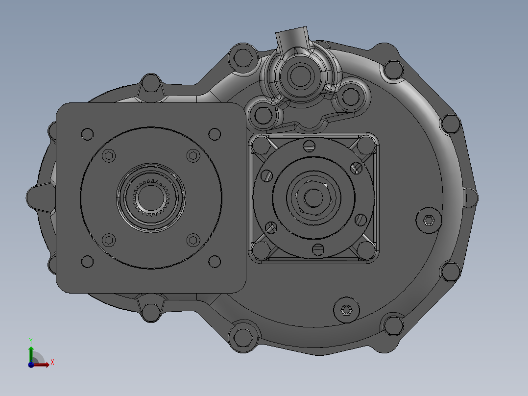 双速齿轮箱3D模型图纸 STP格式