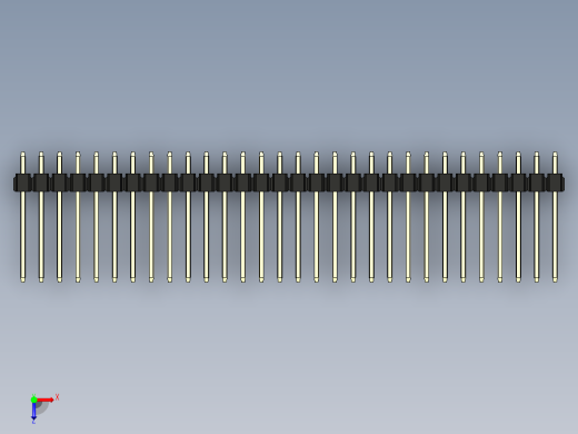 彩色公头100mil（2.54mm）系列-DS1021_black_1x30p_100mil_Type5_rev1.0俯视缩略图