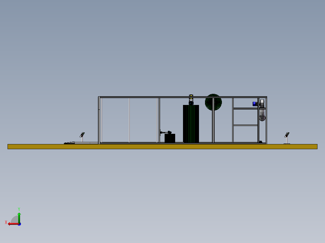 自动洗车机后视图