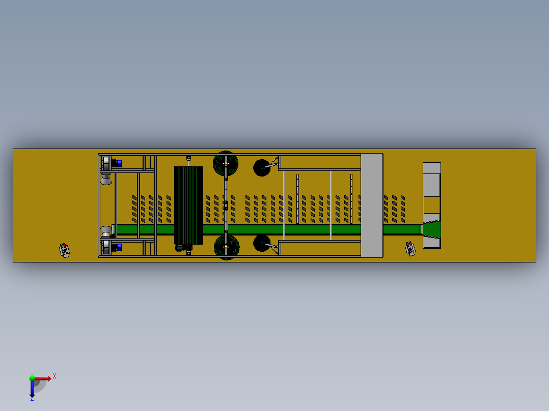自动洗车机俯视图