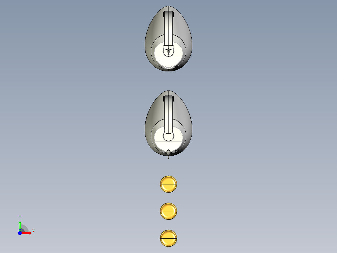 梯形茶壶和茶杯前视图