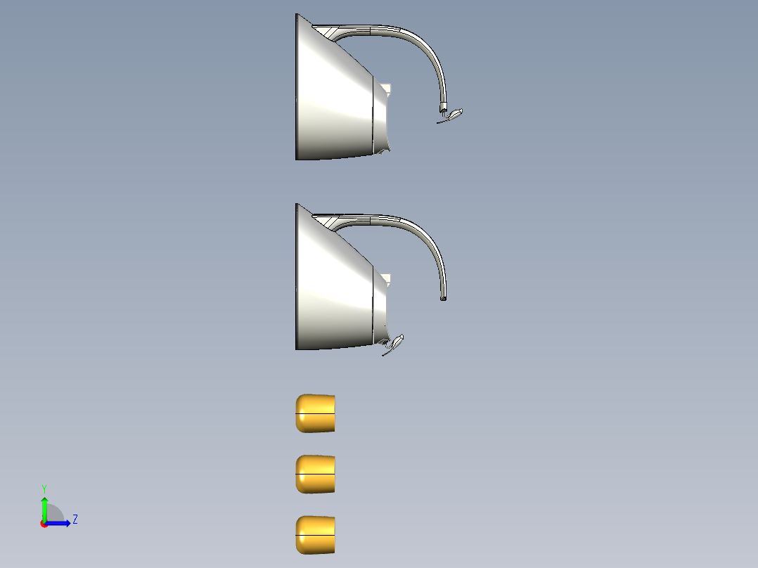 梯形茶壶和茶杯左视图