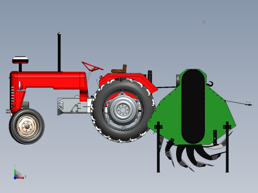 拖拉机铲土机前视缩略图