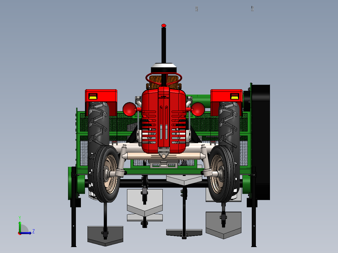 拖拉机铲土机左视图