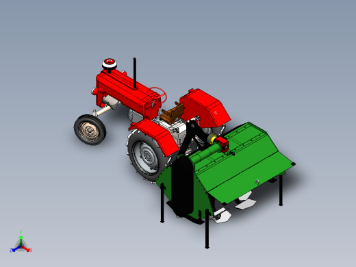 拖拉机铲土机正等轴测缩略图