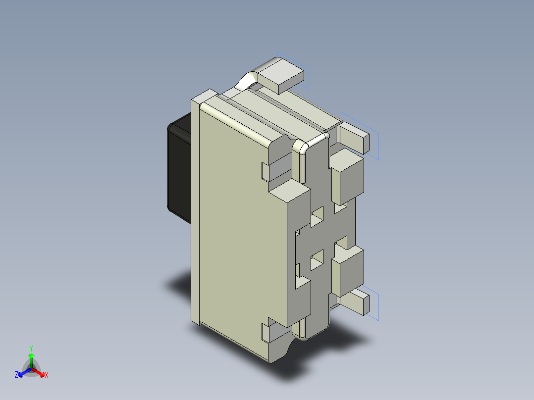 开关继电器保护 SM-GT-TC018X-H035正等轴测图