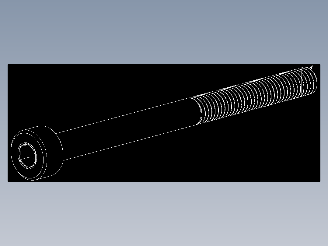 M3 x 0.5mm Thread 40mm LONG SOCKET HEAD CAP SCREW.DWG