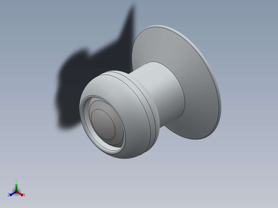 带拉断芯轴和沉头的开口盲铆钉正等轴测图