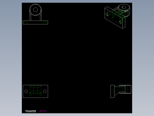 角型張力器(固定型)ANT-S-2D多系列多零件图纸模型