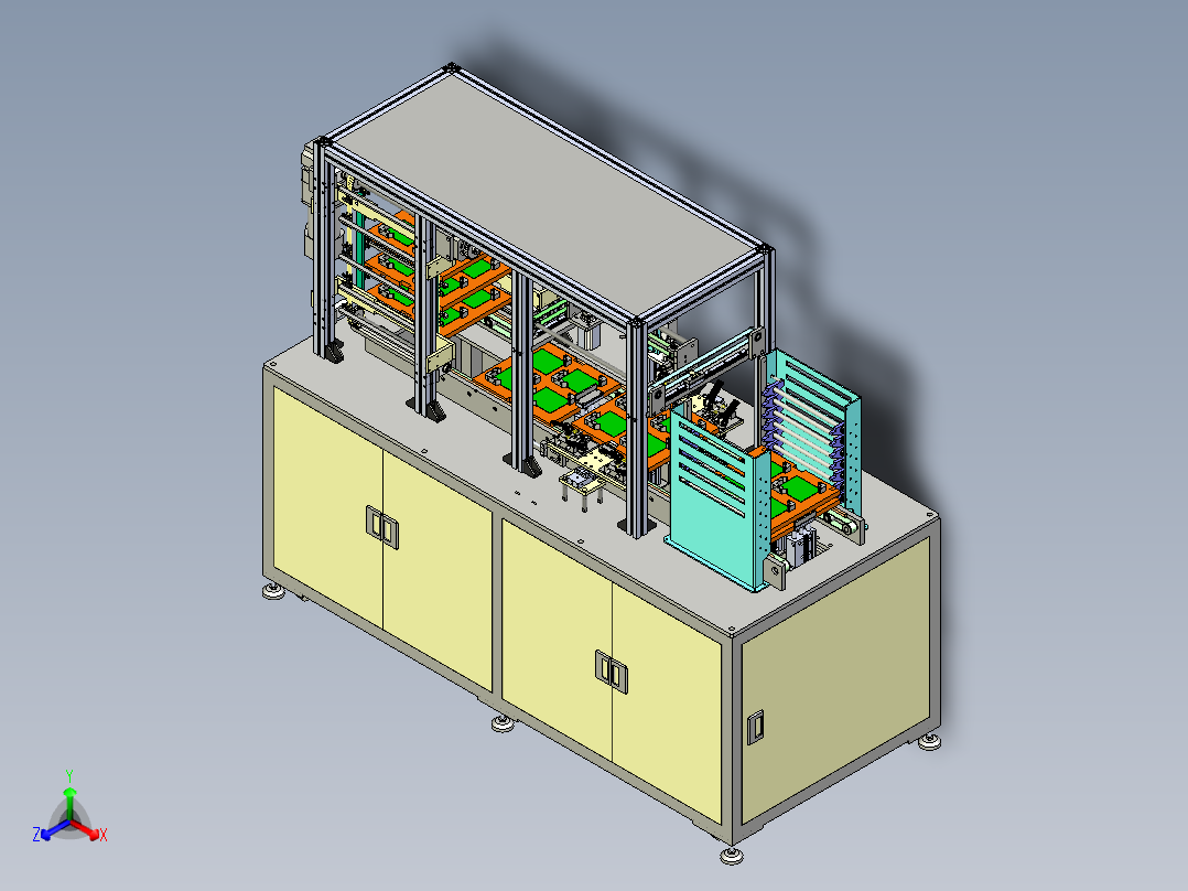 自动上下料PCB板点焊设备模型资料