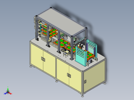 自动上下料PCB板点焊设备模型资料