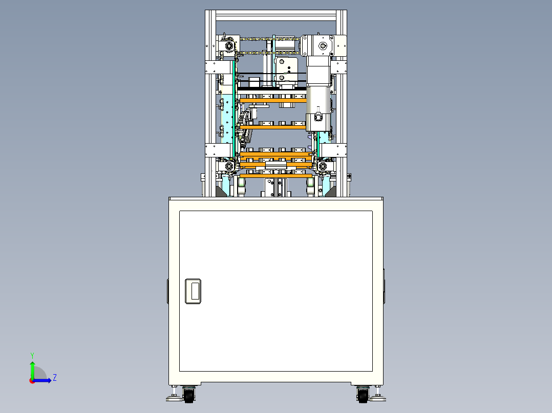 自动上下料PCB板点焊设备模型资料左视图