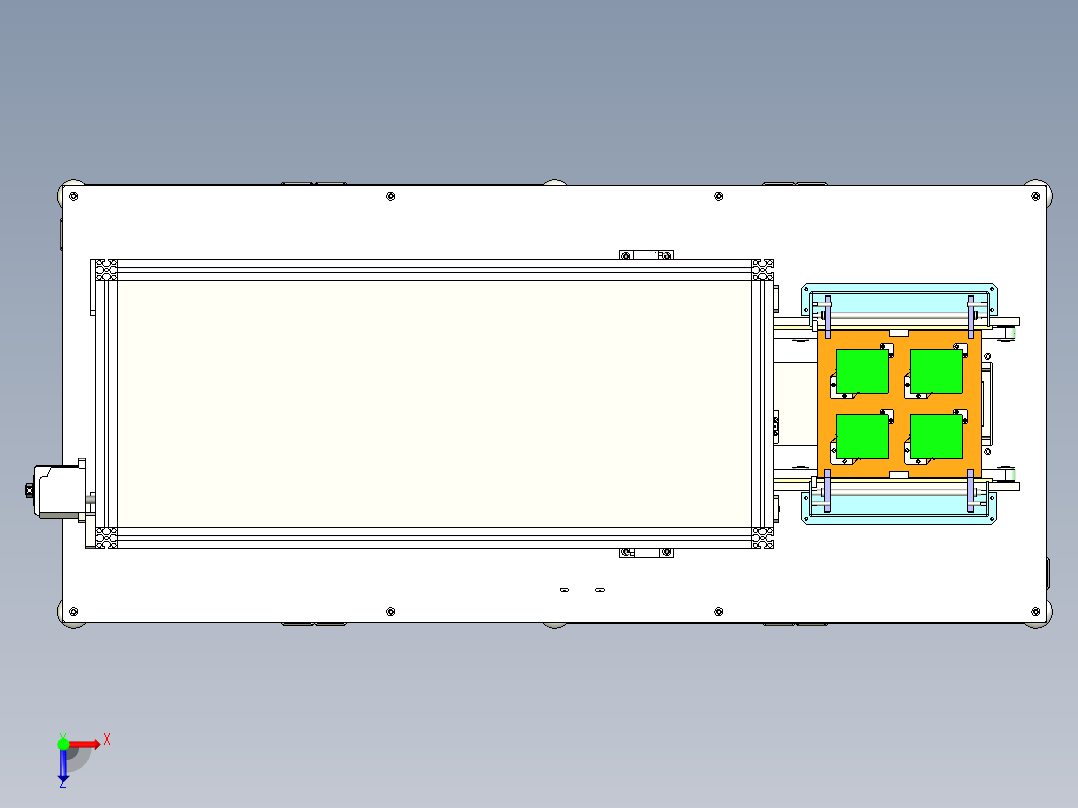 自动上下料PCB板点焊设备模型资料俯视图