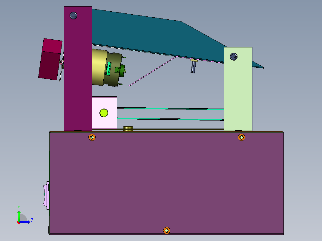 食品小型粉末震动筛左视图