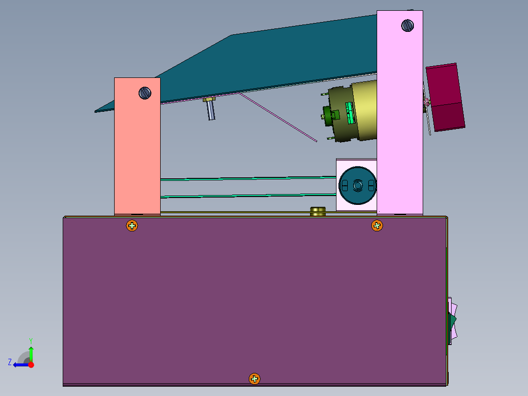 食品小型粉末震动筛右视图
